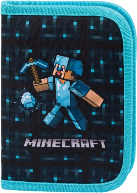 Minecraft iskolai tolltartó kék fejsze motívummal