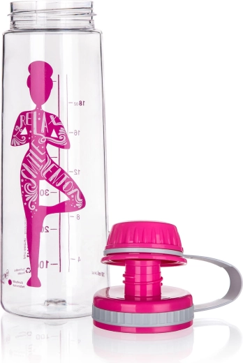 YOGA tritán sportkulacs 750 ml – rózsaszín