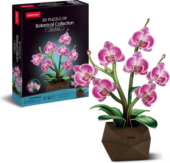 CubicFun 3D puzzle Botanika kollekció: Orchidea, 85 darab