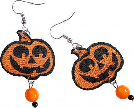 Halloween tök fülbevaló narancssárga gyönggyel