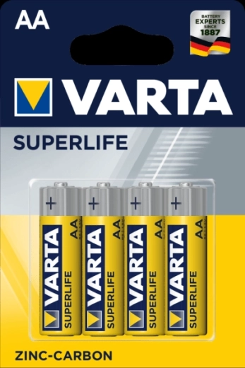 Varta Superlife AA cink-szén elemek 1,5 V, bliszter 4 db