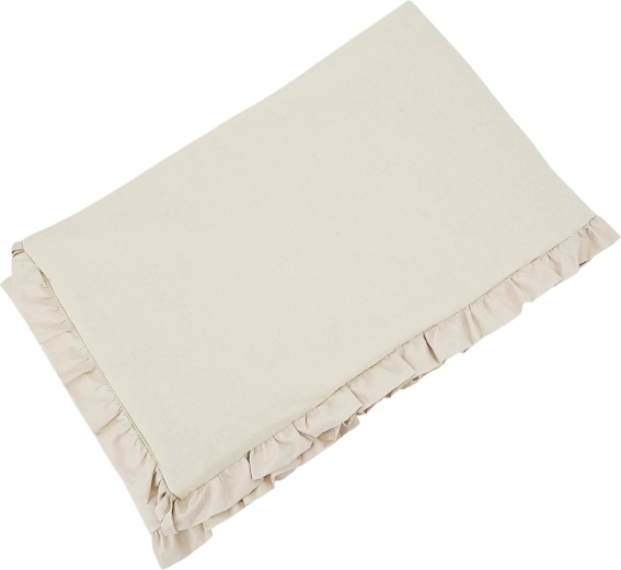 EKO pamut rácsvédő fodorral light beige 360 cm