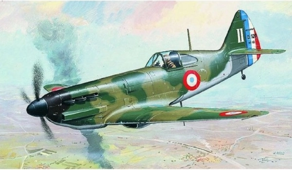 Dewoitine D.520 1:72 műanyag repülőgép‑makett