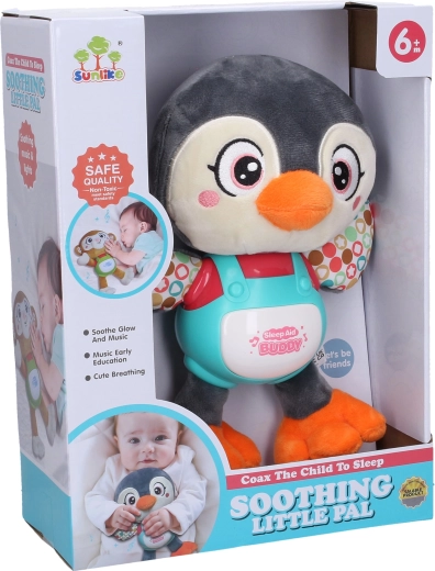 Játszó és világító pingvin 24 cm