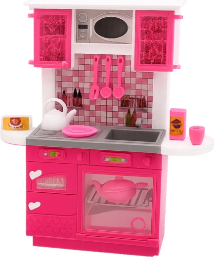 Valósághű konyhablokk sütővel és mosogatóval