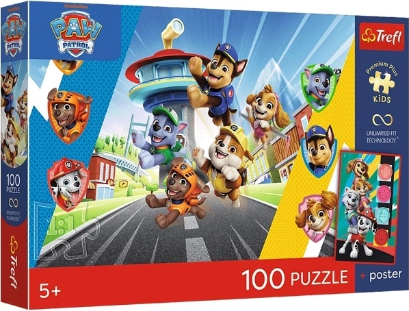 Puzzle Premium Plus Kids Mancs őrjárat – Kutyus kaland 100 darab