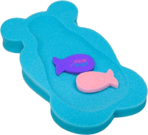 NEW BABY Basic hab fürdető betét, maci, kék