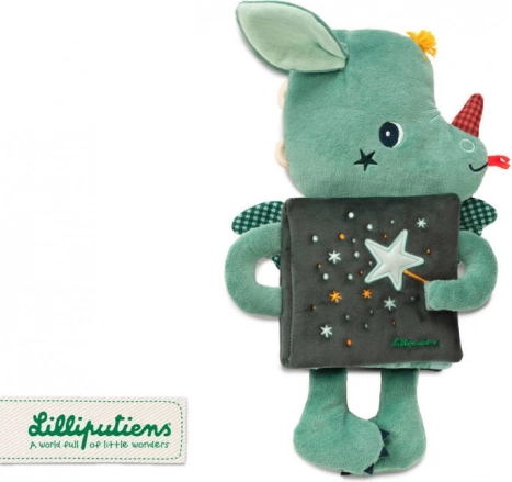 plüss könyv és alvókendő – Sárkány Joe 3 hó+ a Lilliputiens-től