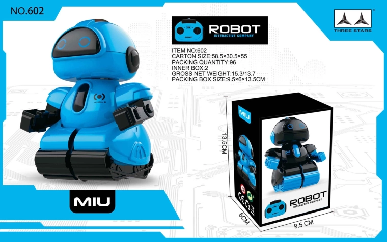 Távirányítós Small Q robot, kék