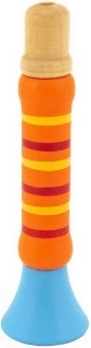 Színes fa síp, 12 cm, gyerekeknek