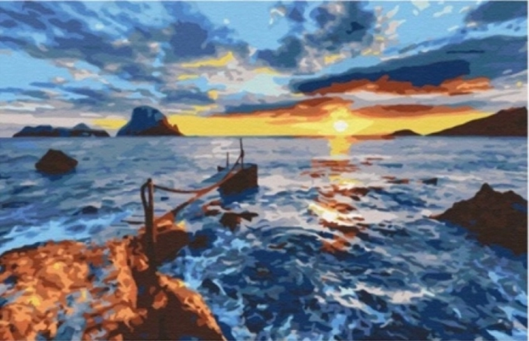 NORIMPEX Számfestő készlet Tenger 40 × 50 cm