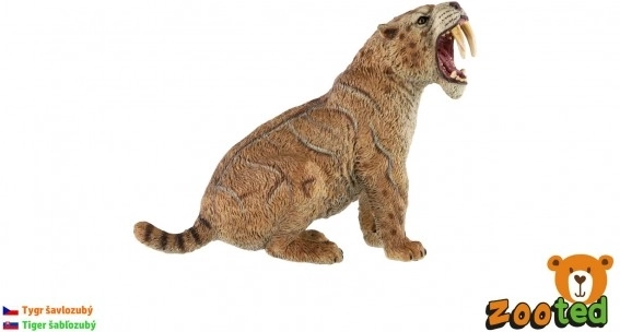 Műanyag kardfogú tigris figura 11 cm