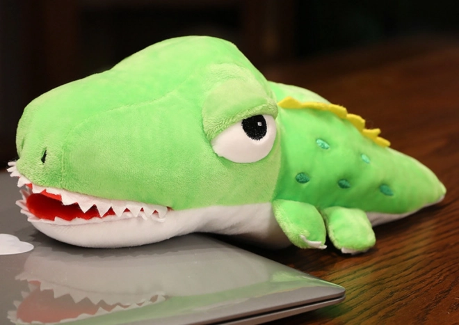 Plüss Krokodil Báb Zöld 30 cm