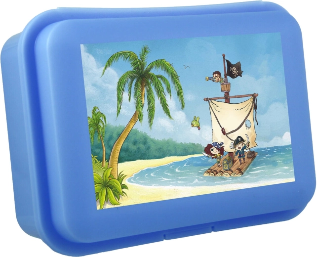 Gyerek uzsonnás doboz pattintós zárral 18 × 13 × 7 cm – színek és minták mixe
