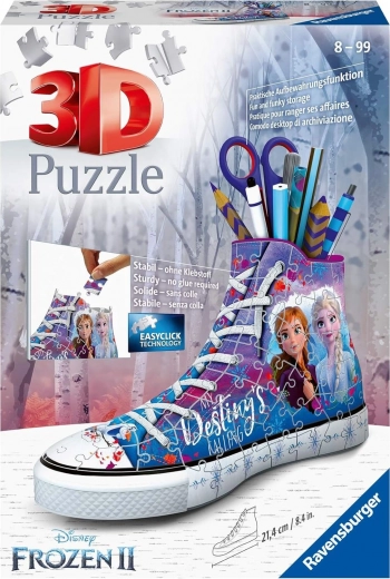 Ravensburger 3D puzzle tornacipő Jégvarázs 2 – ceruzatartó, 112 darab