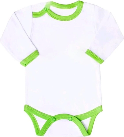 New Baby baba body zöld szegéllyel