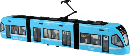 Modern villamos Ostrava kék 47 cm