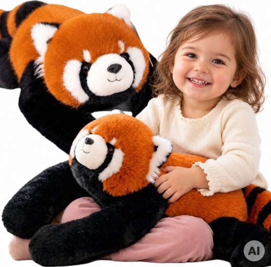 WOOPIE 1 kg-os súlyozott érzékelést támogató plüss vörös panda