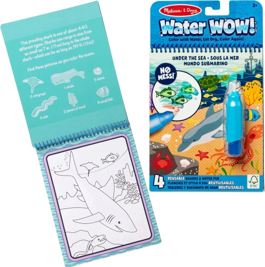 Water Wow! Vízfestős színező – Víz alatti világ víztollal