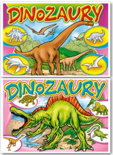 Dinoszauruszos színező matricákkal