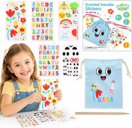 Woopie Art&Fun kreatív készlet táska matricákkal való díszítéséhez