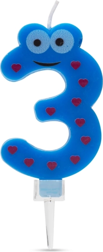 3-as szám alakú tortagyertya