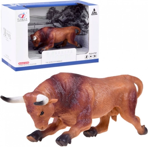 Barna Bika Figura Farm Állatok Sorozat