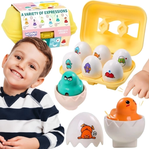 Woopie Montessori tojásos és csibés készségfejlesztő játék - 6 db