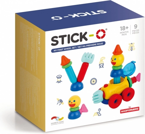 Mágneses játékok Stick-O Az első kerekes szettem 9 darabos