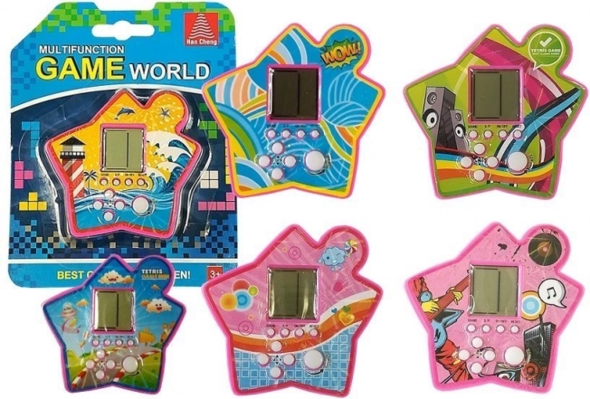 Zsebes elektronikus Tetris játék – rózsaszín csillag
