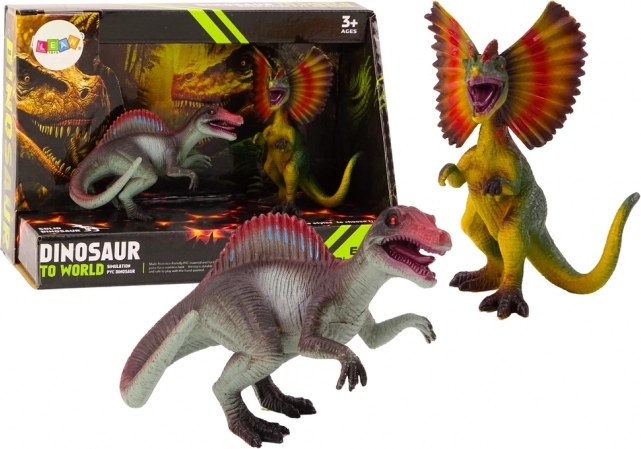 Dinoszaurusz figurakészlet: spinoszaurusz és dilofoszaurusz, 2 db