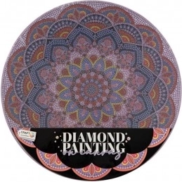 Gyémánt festés Mandala Virág lila átmérő 30 cm