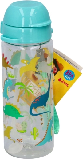 Dinoszauruszok mintás tritán ivópalack gyermekeknek, 400 ml