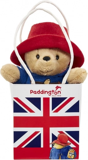 Plüss Paddington maci ajándéktáskában
