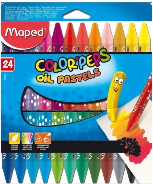 Háromszögletű olajpasztell MAPED Color'Peps 24 db