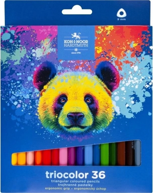 Háromszögletű színes ceruzák Triocolor 36 db MEDVE KOH‑I‑NOOR