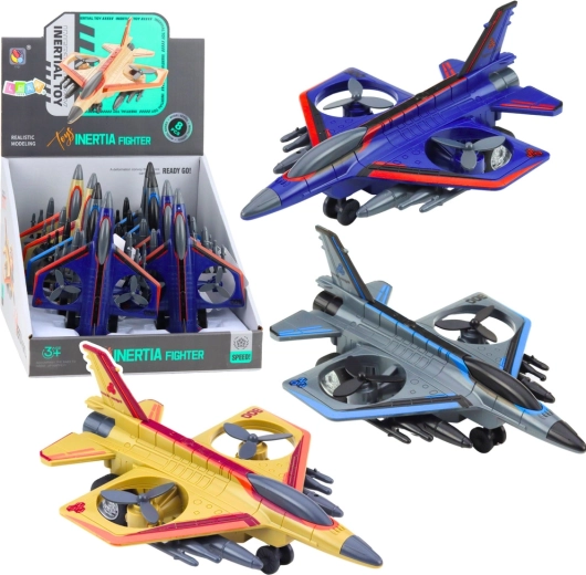 Katonai sugárhajtású repülő lendkerékkel és forgó légcsavarokkal