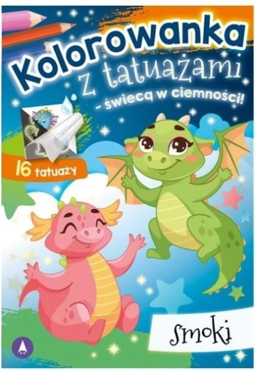 Kifestőfüzet sötétben világító tetoválásokkal – Sárkányok