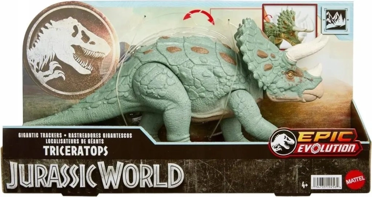 Jurassic World Gigantic Trackers Triceratops – akciófigura dinoszaurusz 35,5 cm