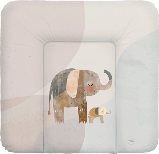 Ceba Baby puha pelenkázó alátét komódra Basic Elephant Family 75 × 72 cm