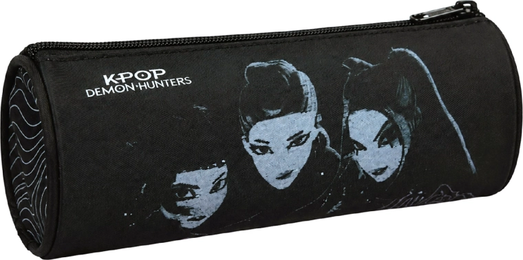 GIM KPop Demon Hunters Huntrix fekete henger alakú iskolai tolltartó