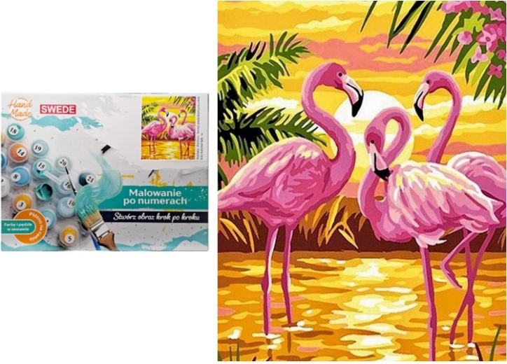 Számozott kifestő – Flamingók