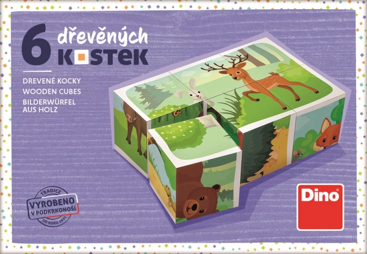 Dino fa kockák Erdő állatok