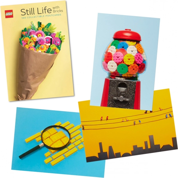 LEGO csendéletek kockákkal – 100 darabos képeslapkészlet