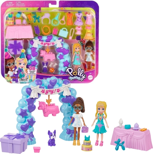 Polly Pocket születésnapi parti babákkal és kiegészítőkkel