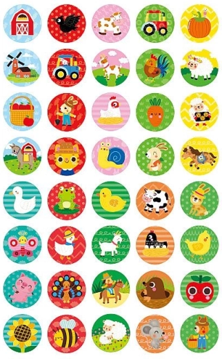 160 matrica farm témájú motívumokkal