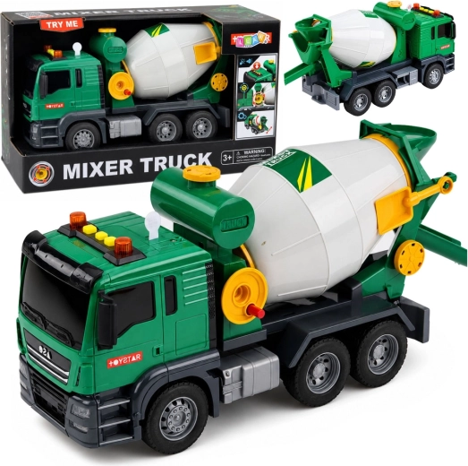Betonkeverő Mixer Truck fényekkel és hangokkal, zöld