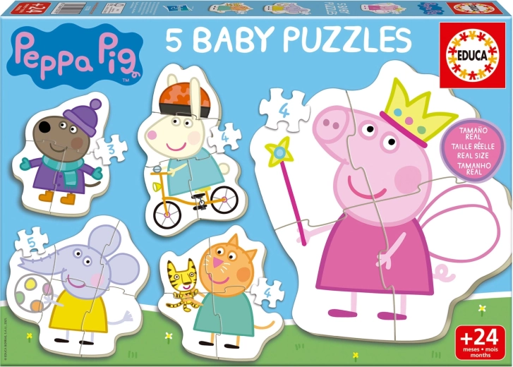 Baba puzzle PEPPA malac 5 az 1-ben (3–5 darab)