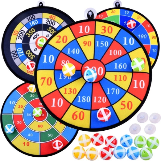 4 darabos céltábla-készlet tépőzáras labdákkal (36 cm)