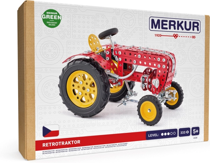 Merkur retro traktor építőjáték 333 darabbal